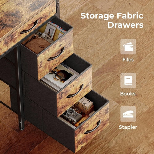 47Inch Gaming Desk With Led Lights For Home Office